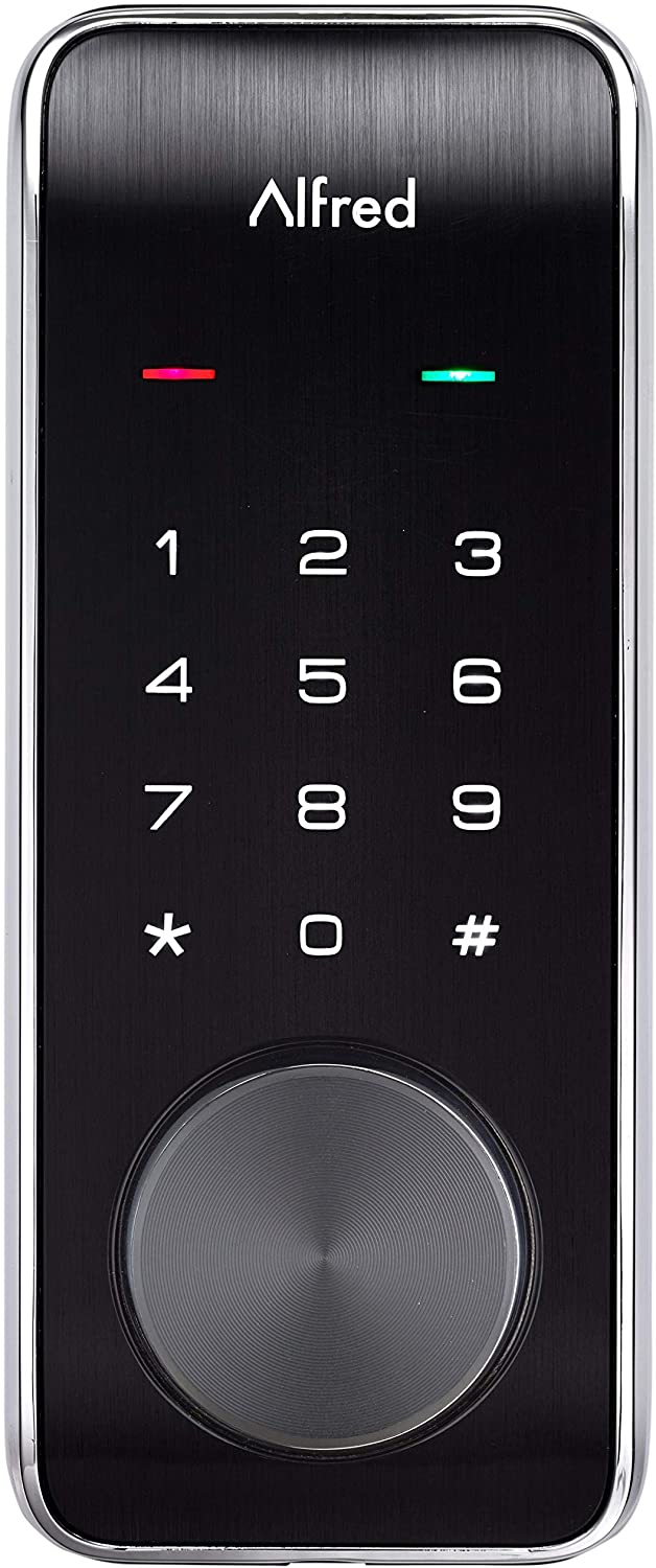 Alfred DB2-B-CR Smart Door Lock Deadbolt Touchscreen Keypad,  Key Entry + Bluetooth - Chrome