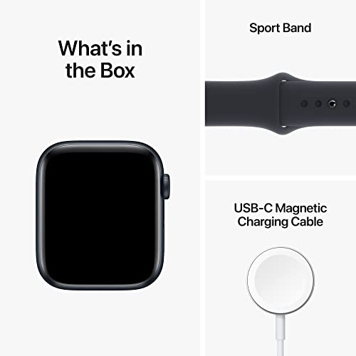 Apple Watch SE GPS 44mm Midnight Aluminum Case w Midnight Sport Band - M/L (2022)