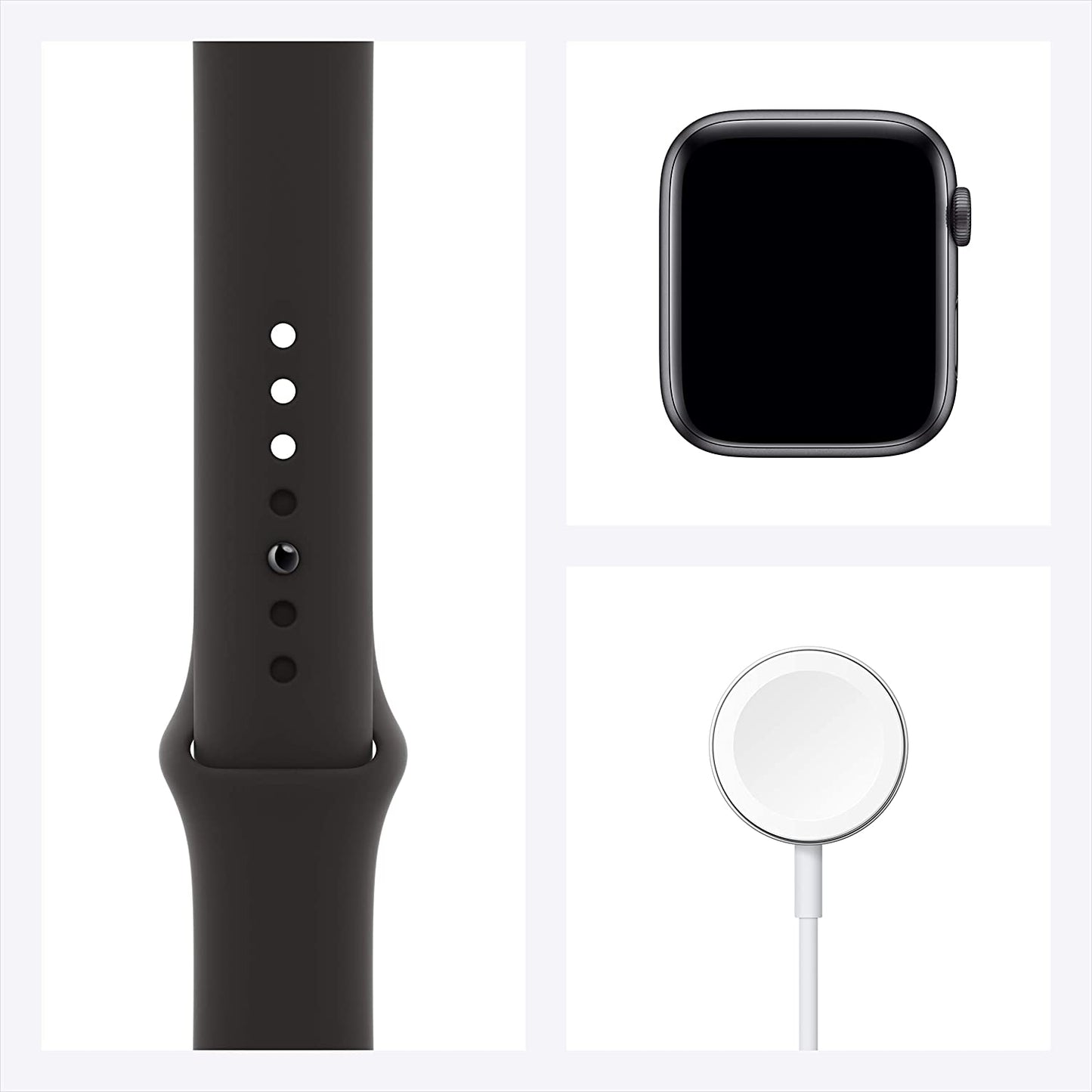 (Open Box) Apple Watch Series 6 GPS, 44mm Space Gray Aluminum Case w Black Sport Band