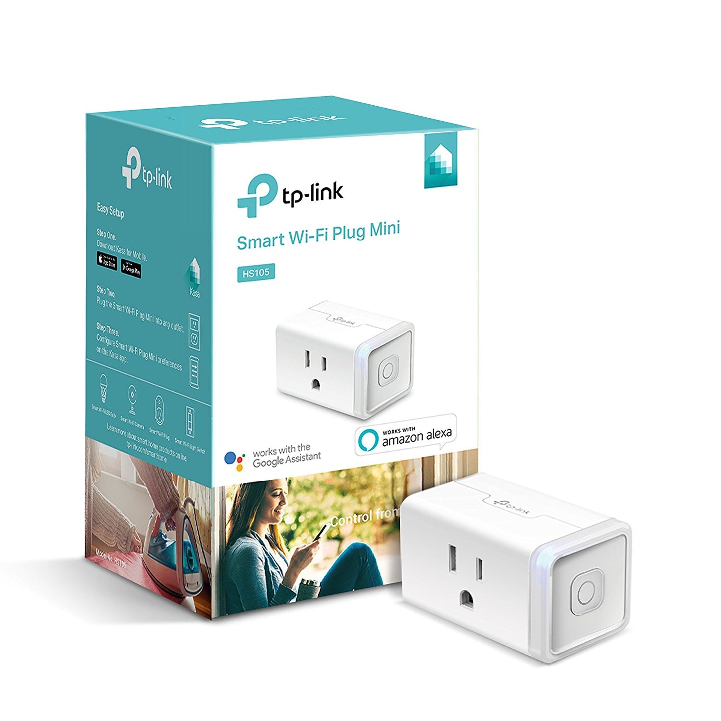 TP-Link Smart Plug Mini, Wi-Fi, Works with Alexa, (HS105)