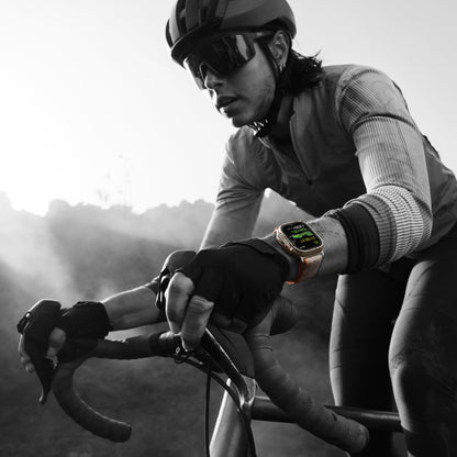 Apple Watch Ultra 2 GPS + Cellular, 49mm Titanium Case with Orange/Beige Trail Loop - M/L - MRF23LL/A