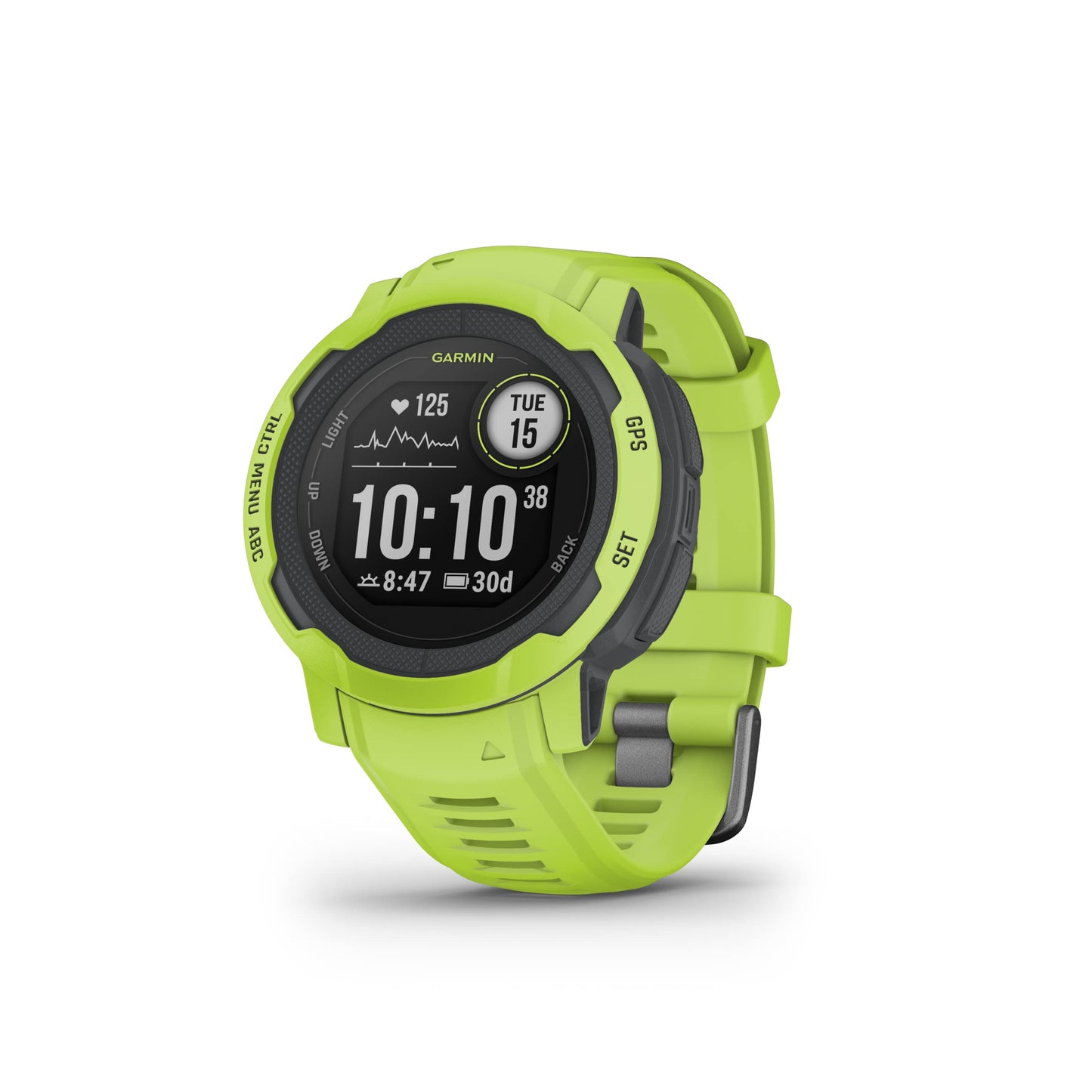 Garmin Instinct 2, Rugged GPS Outdoor Watch, Multi-GNSS Support, Tracback Routing, Electric Lime