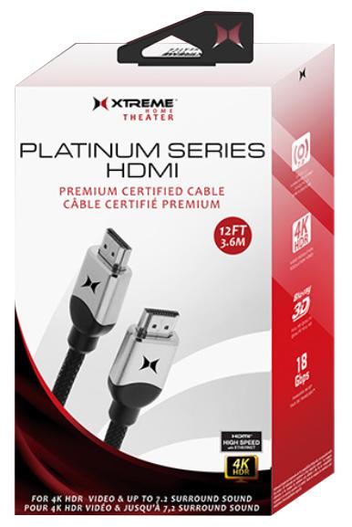 Xtreme Cables 12ft HDMI Platinum Series Premium Certified Cable