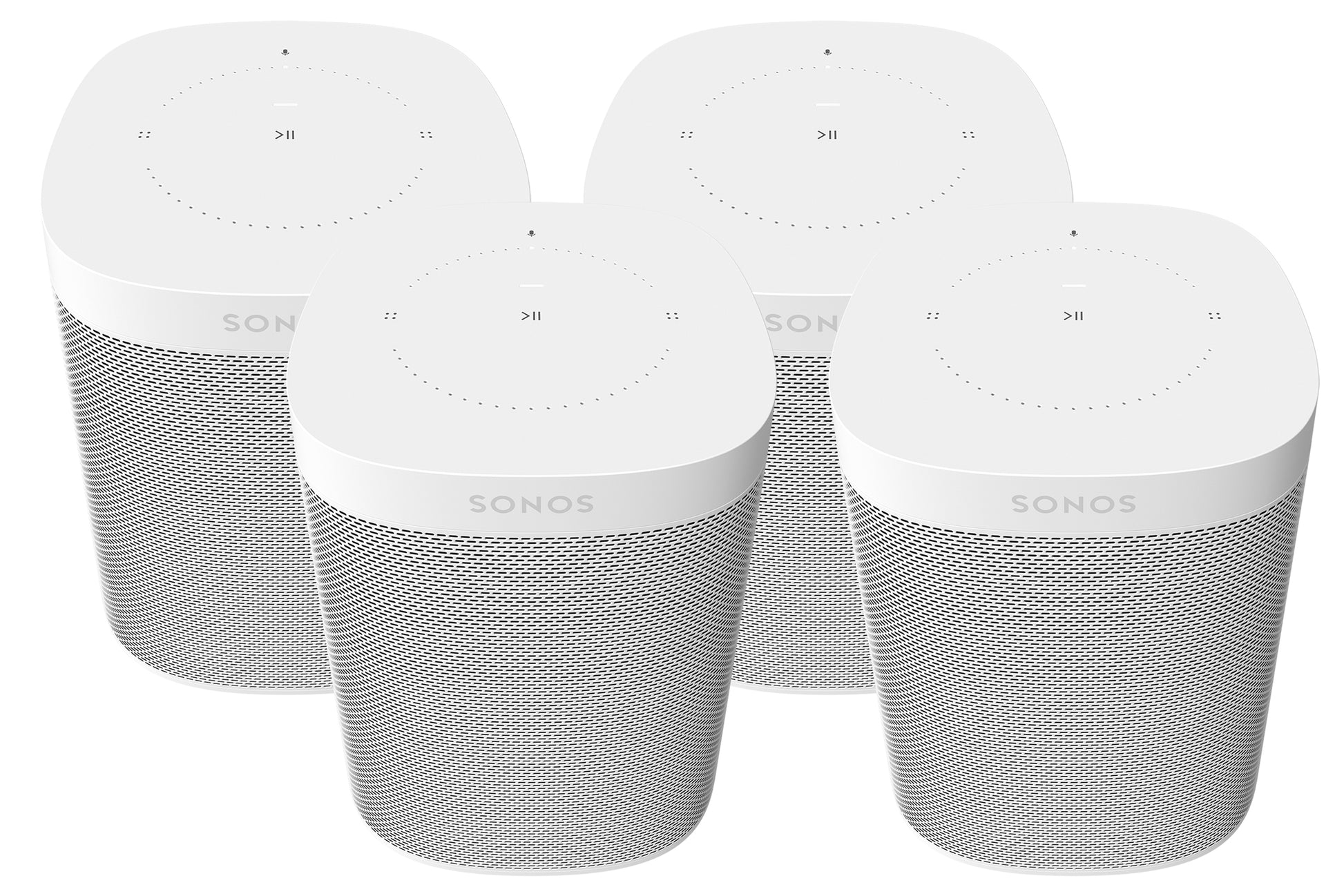 SONOS One (Gen 2) Smart Speaker with Alexa White (4 Pack)