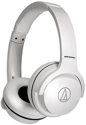 Audio-Technica ATH-S220BTWH Wireless On Ear Headphones, White, Adjustable