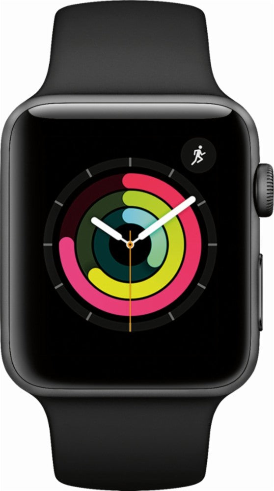 (Open Box) Apple Watch Series 3 GPS 42mm Space Gray Aluminum, Black Sport Band
