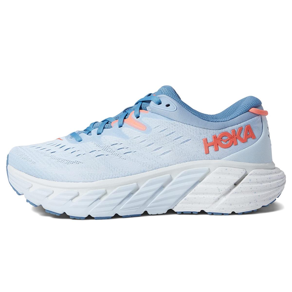 Hoka Gaviota 4 Women's Everyday Running Shoe - Blue Fog / Plein Air - Size 8.5