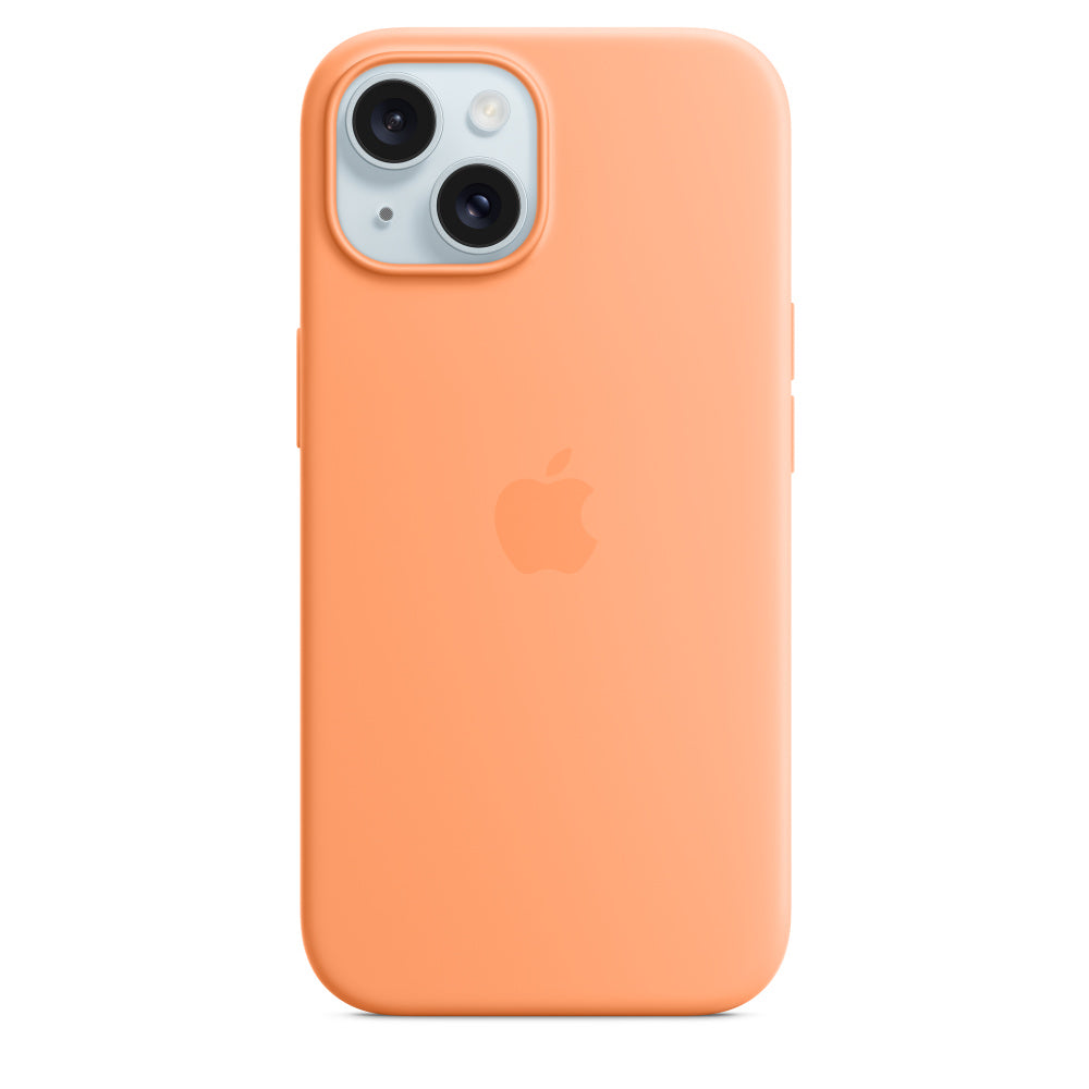 Apple iPhone 15 Silicone Case with MagSafe - Orange Sorbet - MT0W3ZM/A