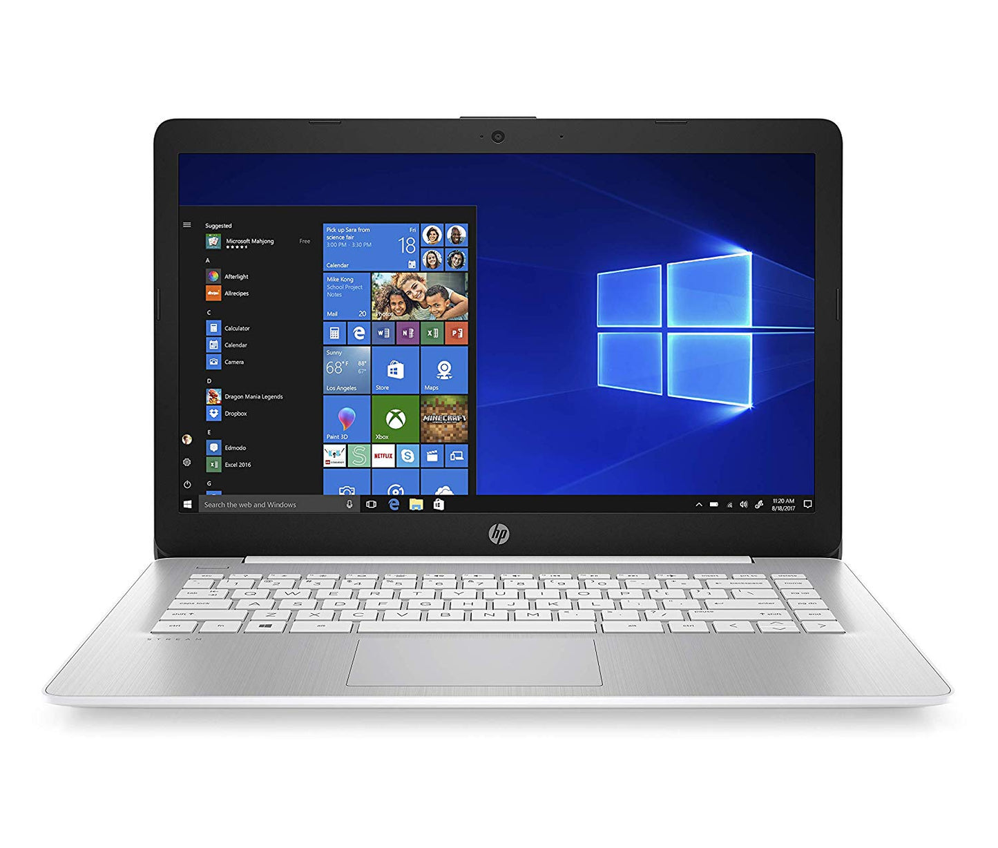 HP Stream 14-ds0030nr A4-9120e 14-in 4GB 32GB eMMC UMA Windows 10 S w/ Office 365 Diamond White