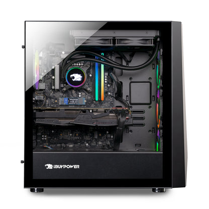 iBUYPOWER Gaming Desktop Computer SlateMono 287i | i7 12700KF 16 GB RTX 3060Ti 8GB 500 GB SSD w/ Liquid Cooling