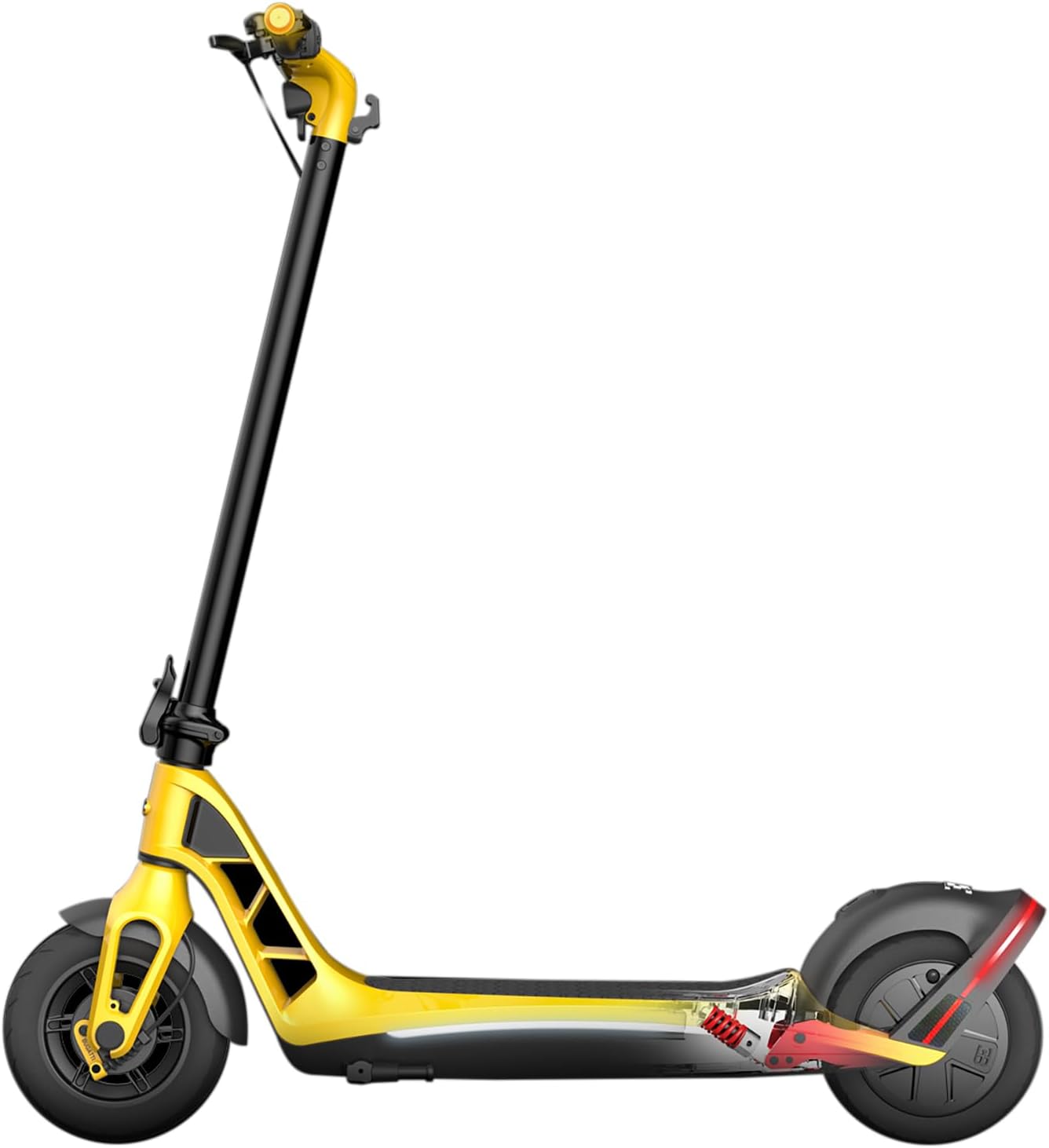 Bugatti 10.0 Electric Scooter - 22mph, 37 Mile Range, 10-in Wheels - Yellow