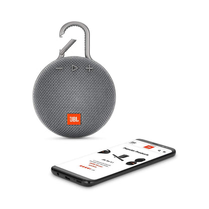 JBL Clip 3 Portable Waterproof Wireless Bluetooth Speaker, Gray