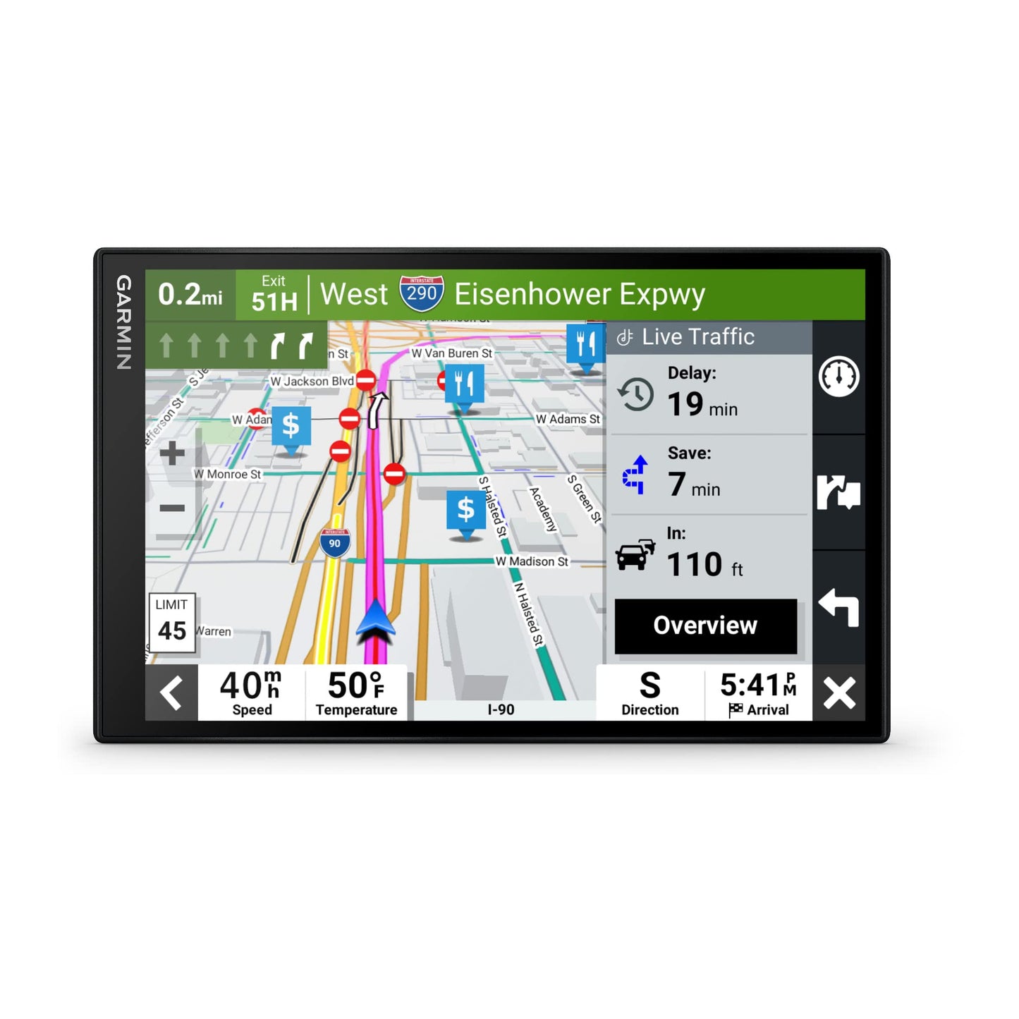 Garmin DriveSmart 76, 7-inch Car GPS Navigator with Bright, Crisp High-resolution Maps and Garmin Voice Assist