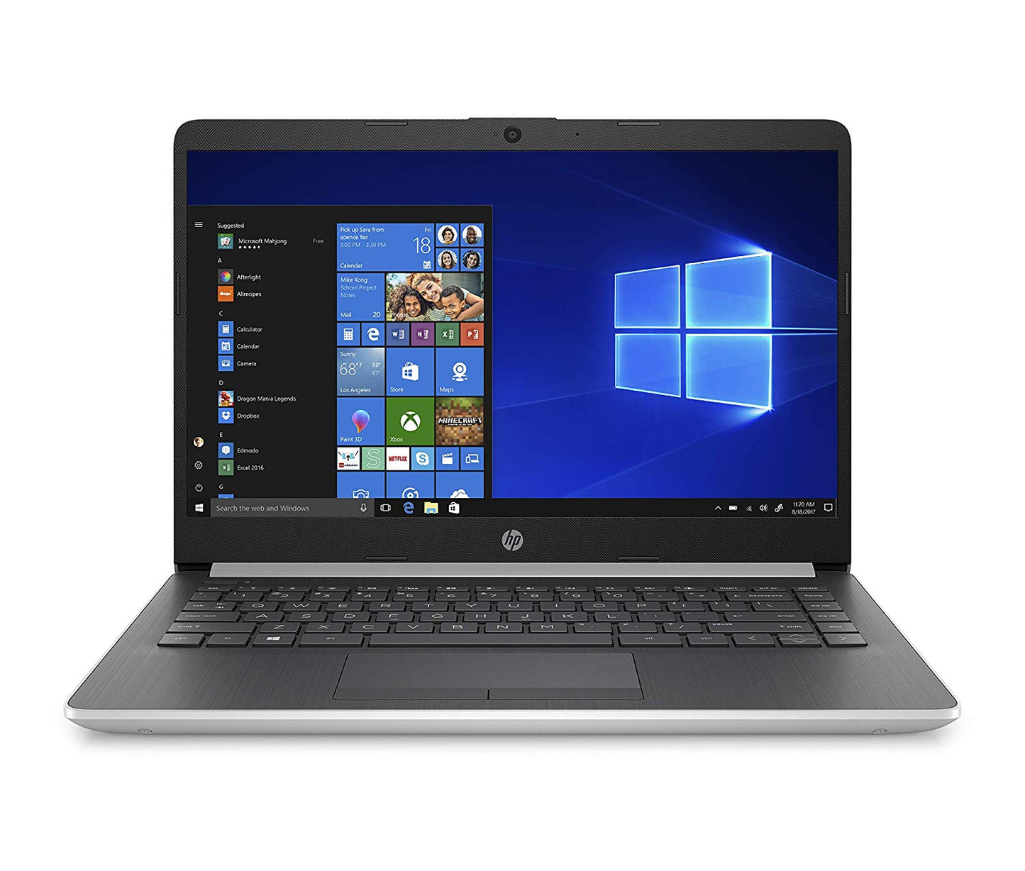 HP 14-dk0010nr 14-in Laptop Computer A9-9425 DC 4GB 128 GB SSD Win 10