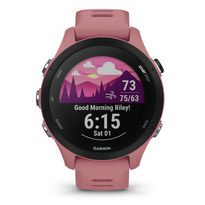 Garmin Forerunner® 255S, Smaller GPS Running Smartwatch, Light Pink