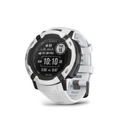 Garmin Instinct 2X Solar, Rugged GPS Smartwatch, Built-in Flashlight, Solar Charging Capability, Multi-Band GNSS, Whitestone