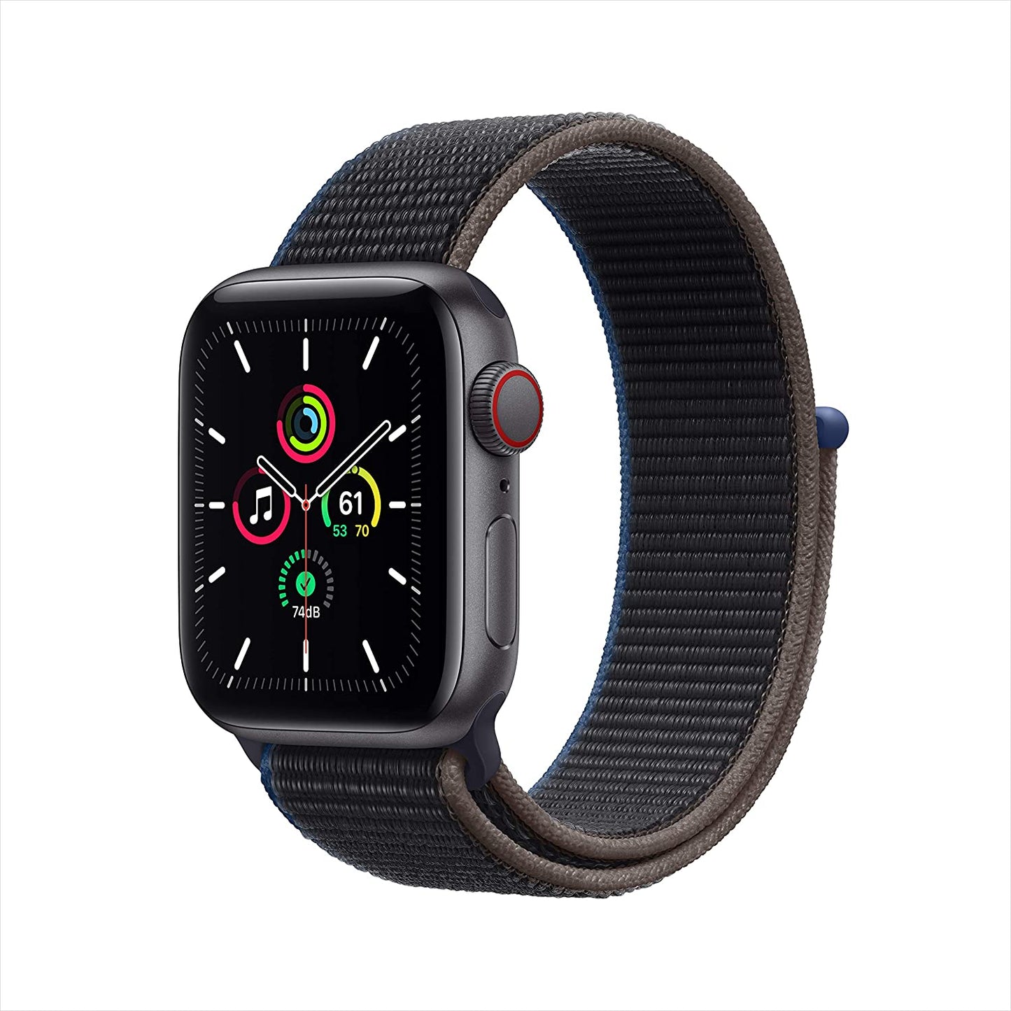 (Open Box) Apple Watch SE GPS + Cellular 40mm Space Gray Aluminum w Charcoal Sport Loop