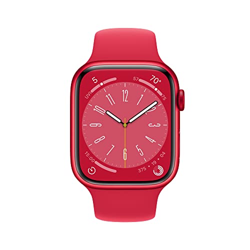 Apple Watch Series 8 GPS 45mm (PRODUCT)RED Aluminum Case w (PRODUCT)RED Sport Band - M/L (2022)