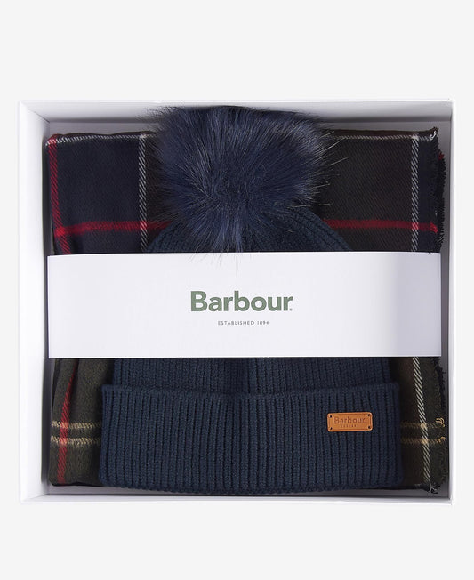 Barbour Women's Dover Beanie & Hailes Scarf Gift Set - Classic