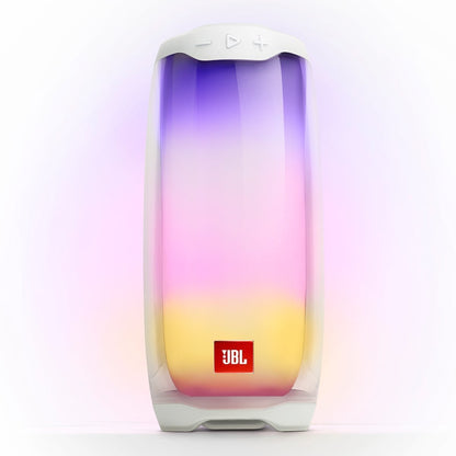 JBL Pulse 4 Portable Bluetooth Speaker w LED Lightshow, White