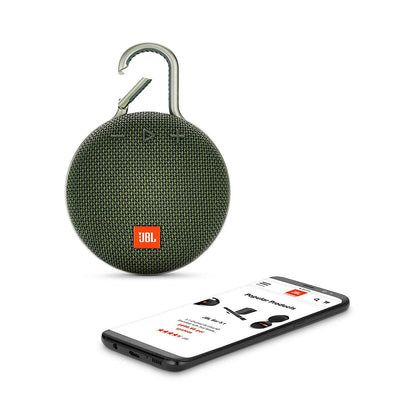 JBL Clip 3 Portable Waterproof Wireless Bluetooth Speaker, Forest Green