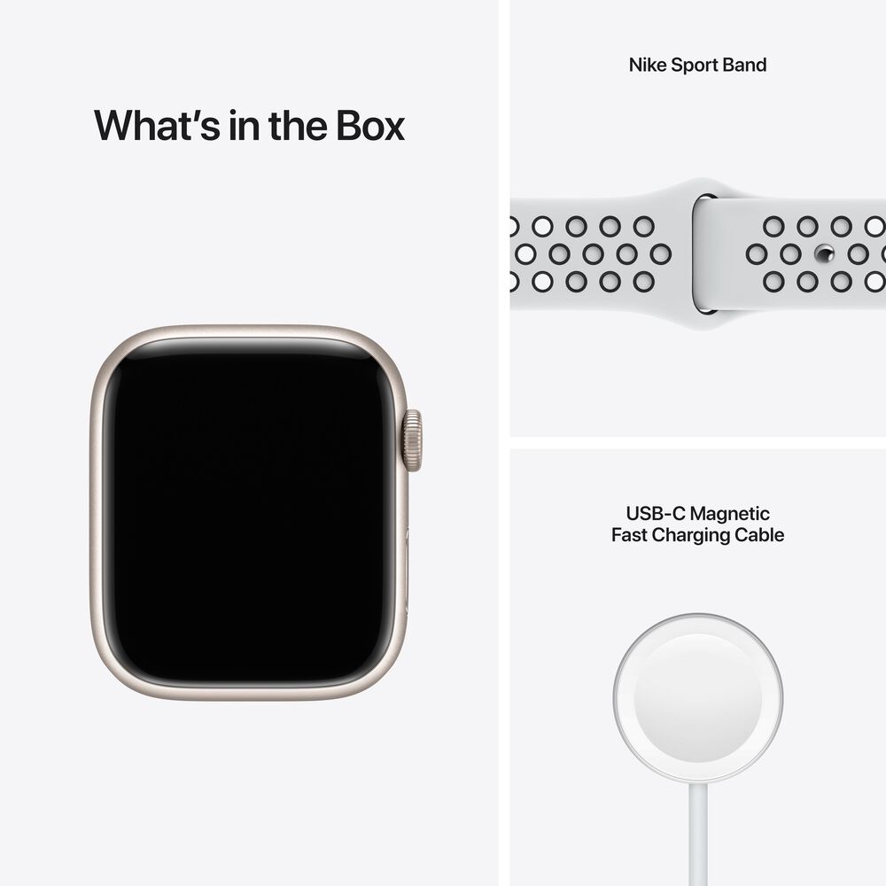 Apple Watch Nike SE GPS, 44mm Silver Aluminum Case with Pure Platinum/Black  Nike Sport Band