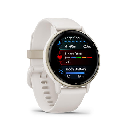 Garmin vívoactive 5, Health and Fitness GPS Smartwatch, AMOLED Display, Up to 11 Days of Battery, Ivory