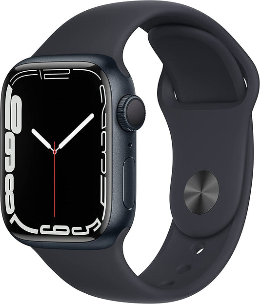 Apple Watch Series 7 GPS, 45mm Midnight Aluminum Case with Midnight Sport Band