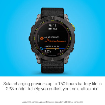 Garmin Enduro™ 2 - Ultraperformance Watch, Long-Lasting GPS Battery Life, Solar Charging, Preloaded Maps