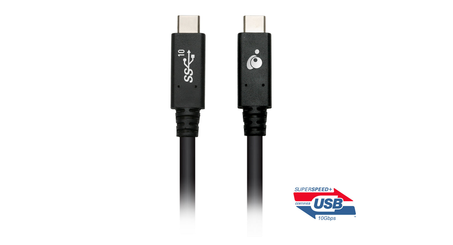 IOGEAR Smart USB-C to USB-C [USB-IF Certified] 10Gbps 3.3ft (1m) Cable with E-Marker