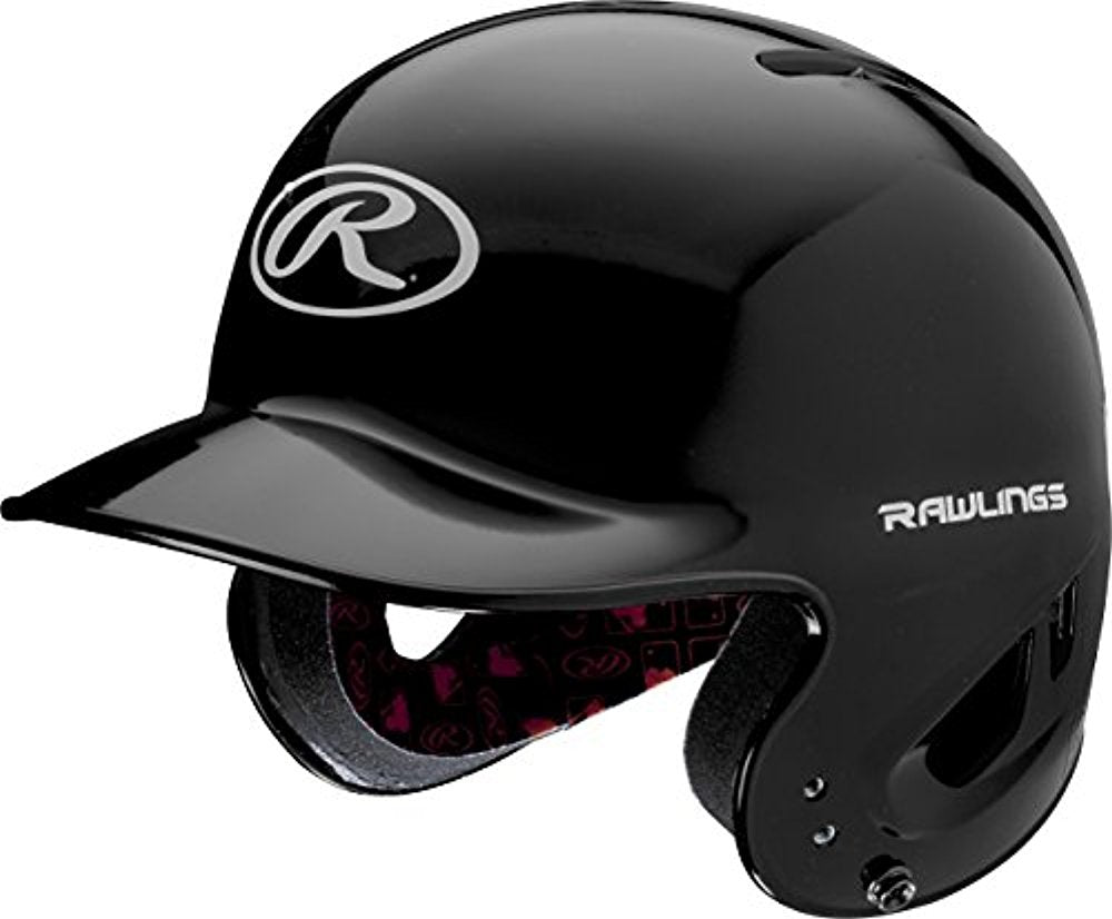 Rawlings MLB Inspired NOCSAE T-Ball Clear Coat Batting Helmet, Black, One Size