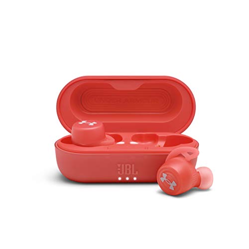 JBL Under Armour True Wireless Streak -  in-Ear Sport Headphones - Red (UAJBLSTREAKREDAM)