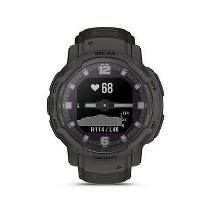 Garmin Instinct Crossover Solar, Rugged Hybrid Smartwatch with Solar Charging, Graphite, Adjustable